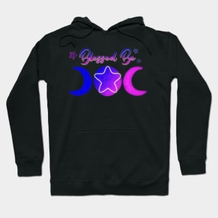 Blessed Be Triplemoon Abstract Night Edition Design Hoodie